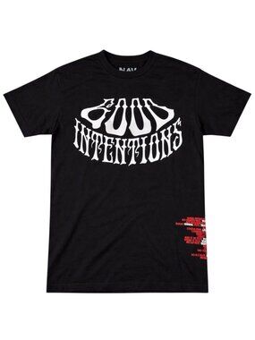 NAV x VLONE Good Intentions Merch Tee Black Graphic Streetwear M